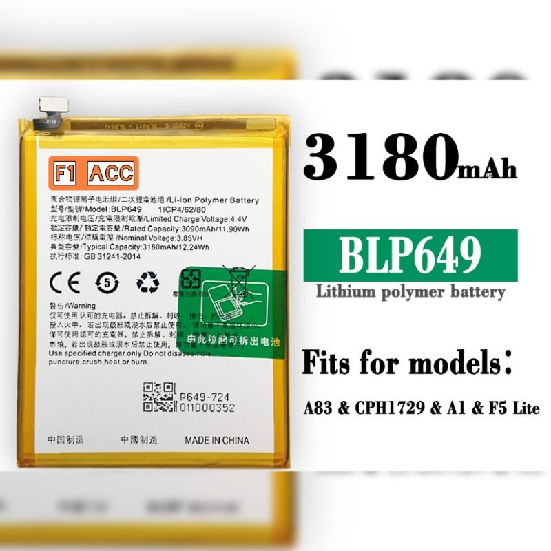 Baterai Oppo A83 BLP649 Baterai Oppo Blp649 A83 ORIGINAL