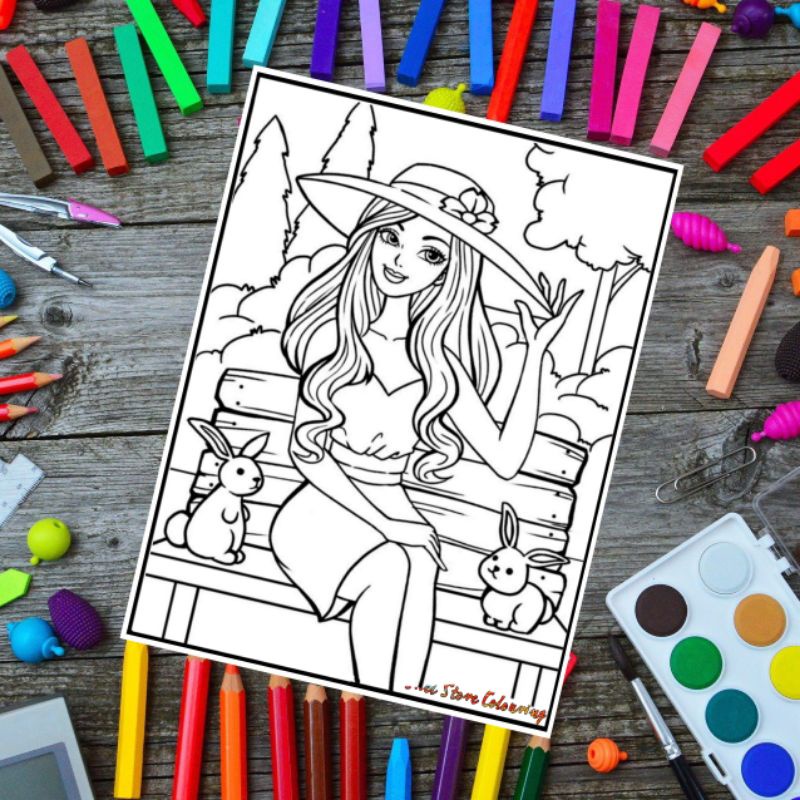 

Kertas Mewarnai Anak Tema Beautiful Barbie / Kertas Gambar (10 Lembar Gambar)