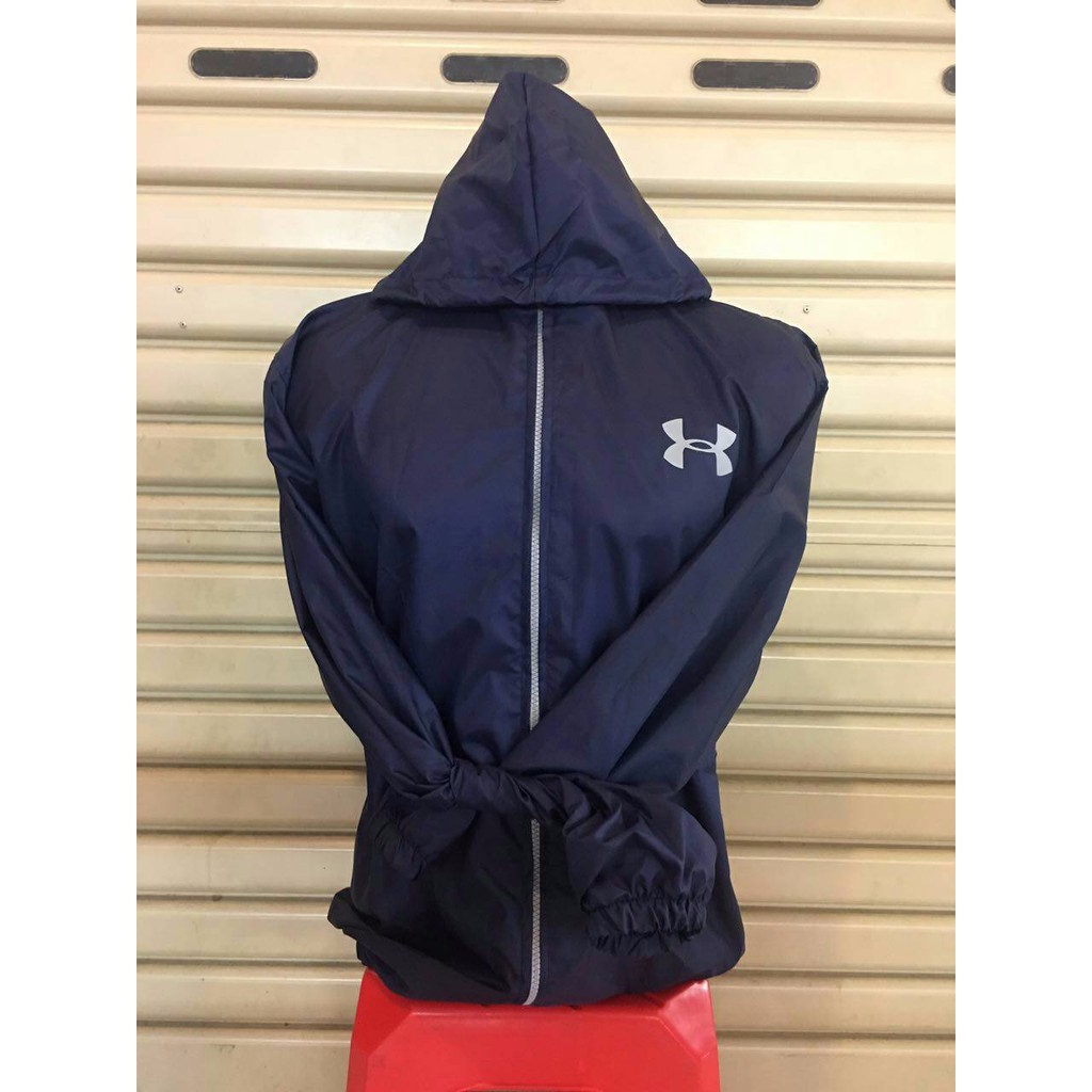 Jaket Parasut Running Under Armour Navy