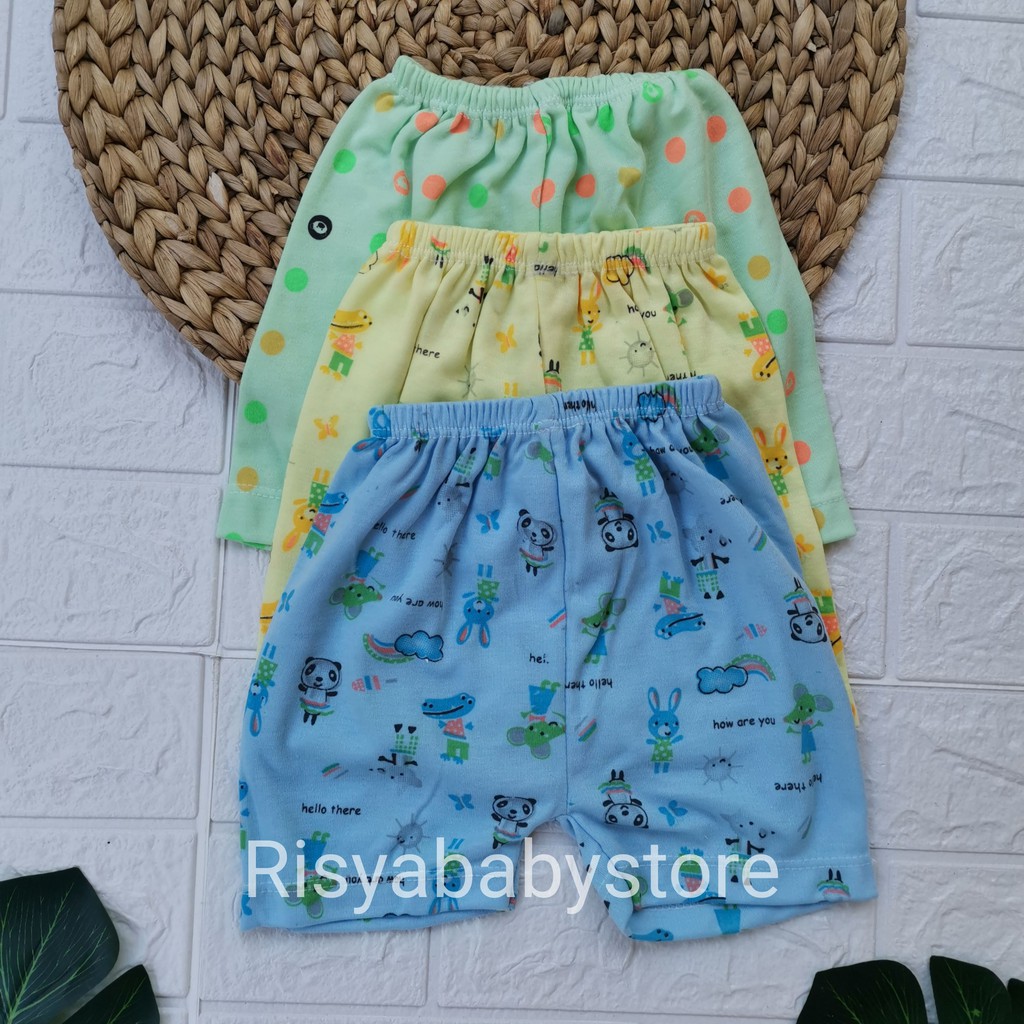 Celana pendek bayi baru lahir new born bahan katun warna | Risya collection