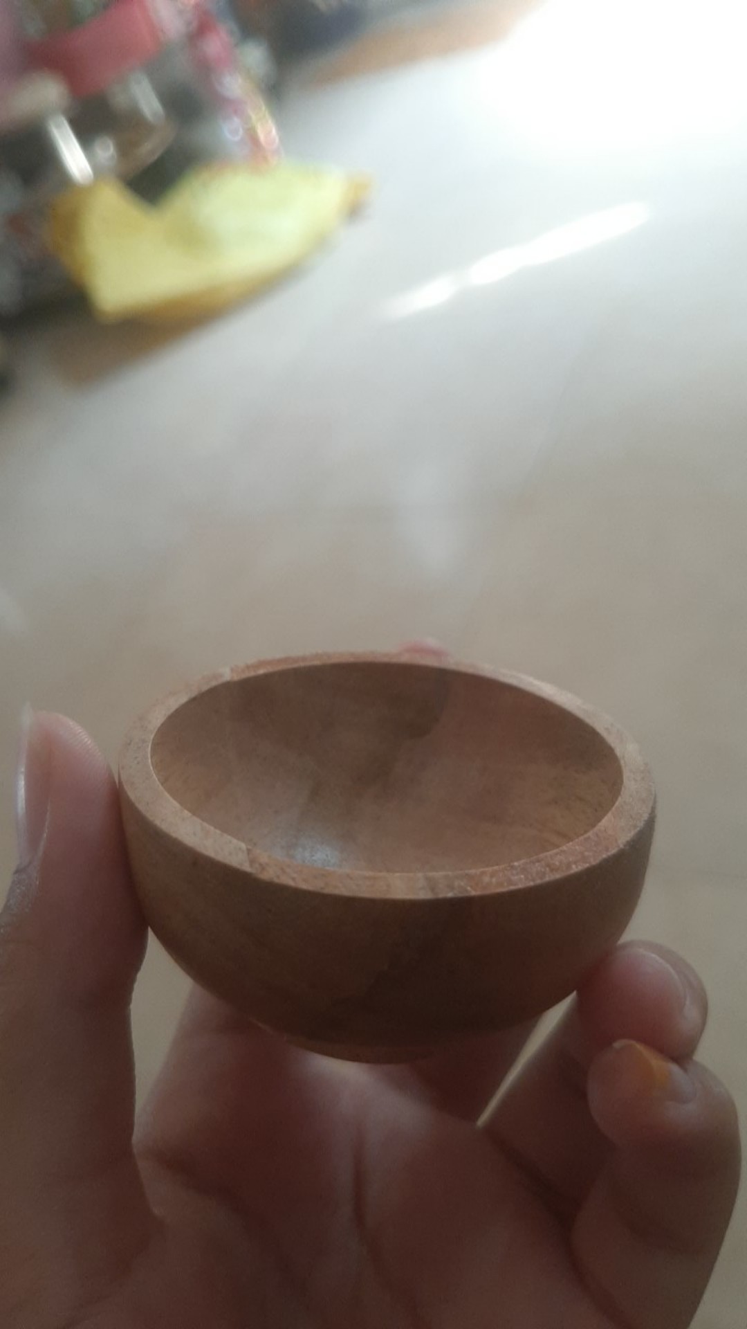 Mangkok Kayu Mahoni D 6cm-8cm