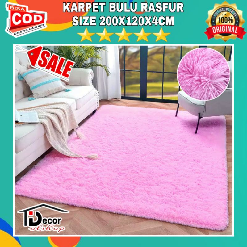 Karpet bulu rasfur uk 200x120x4cm