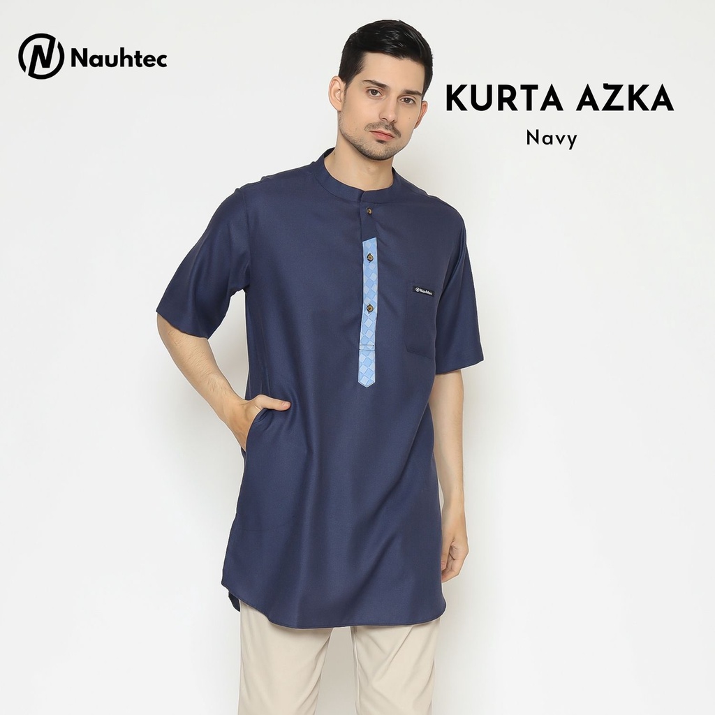 Kurta Azka Series Nauhtec Material Katun Madinah Premium Baju  Koko Pria Dewasa