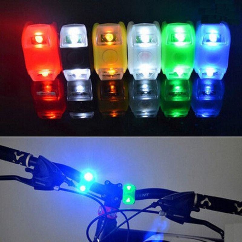 LAMPU SEPEDA LED RUBBER WARNA