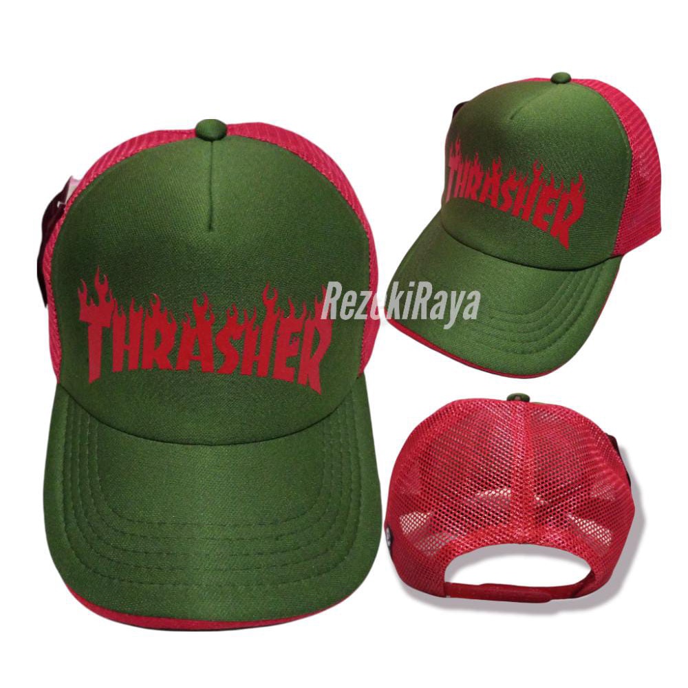 TERMURAH Topi Trucker Jala Sablon //Topi Jaring Pria