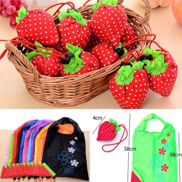 

Bf301Gf Tas Belanja Jinjing Bahu Lipat - Shopping Bag - Strawberry - Random Gdfd601A