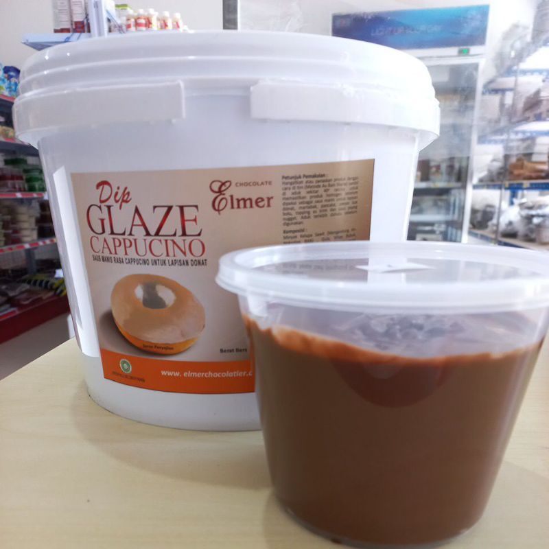 

Elmer Glaze Cappucino 500gr, repack asli dari 5kg