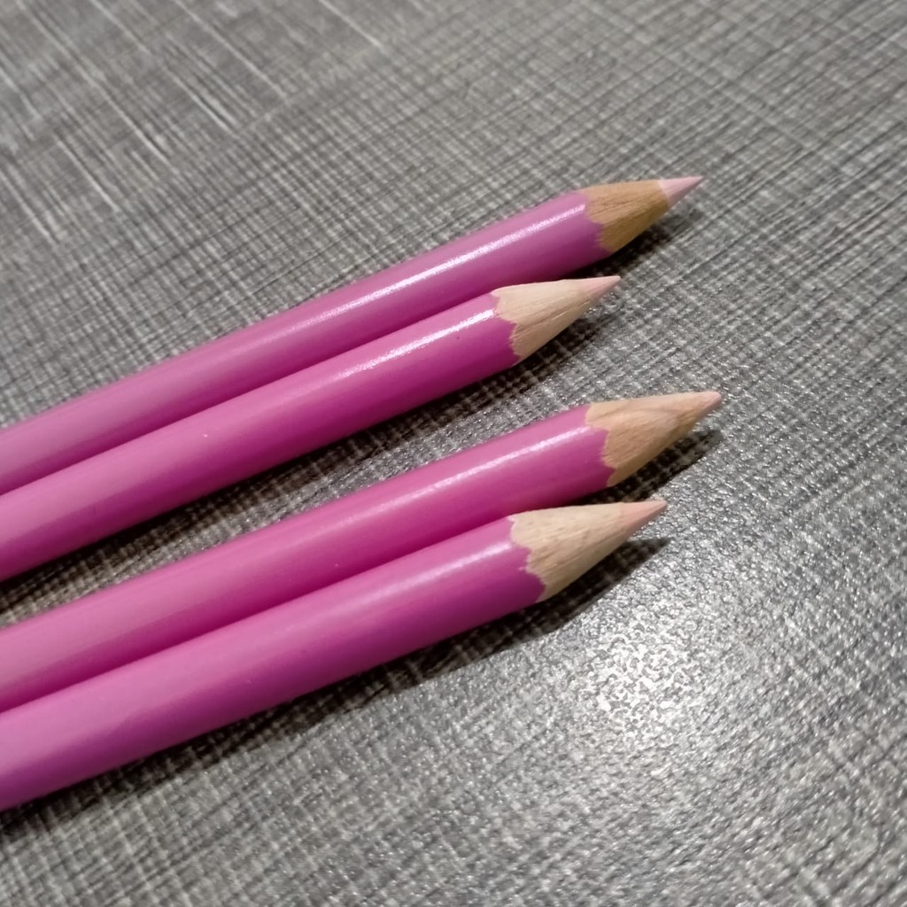 PENSIL WARNA WARNI SATUAN PANJANG Kayu Lengkap Bagus Set Murah Gambar Lukis Color Pencil Terbaik-Pink