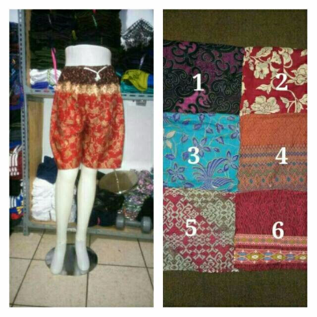celana pendek batik  wanita