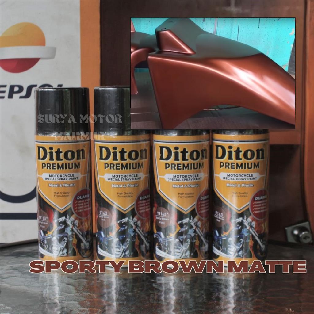 Pilok / Pilox Diton Premium Y9163* : Sporty Brown Matte Coklat Doff Cat Semprot