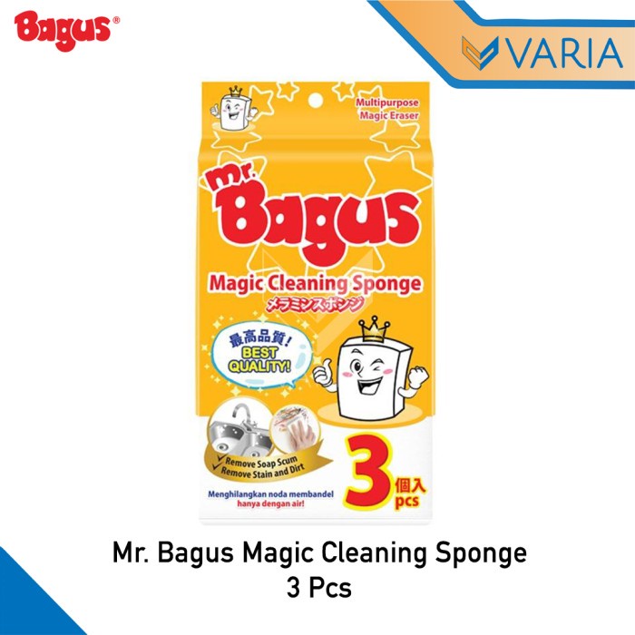 Mr. Bagus Magic Sponge 3 S Spon Ajaib Serbaguna Cuci Tanpa Sabun