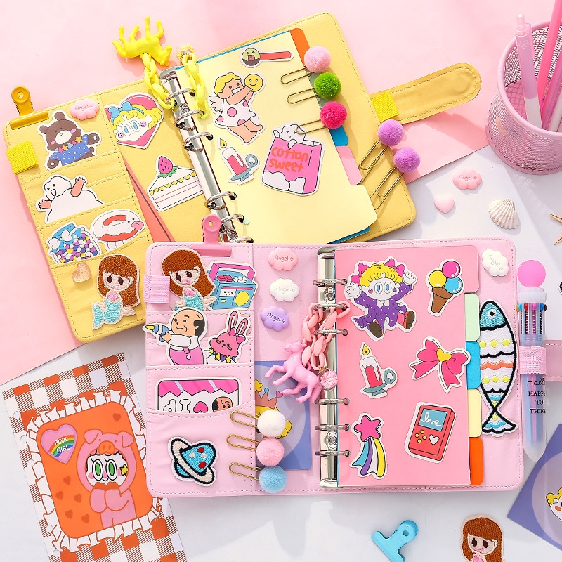 

Terlaris ✨ - 6Pcs / Set Buku Catatan / Jurnal / Agenda / Binder 6 Ring Bahan Plastik Warna Polos3.1.23