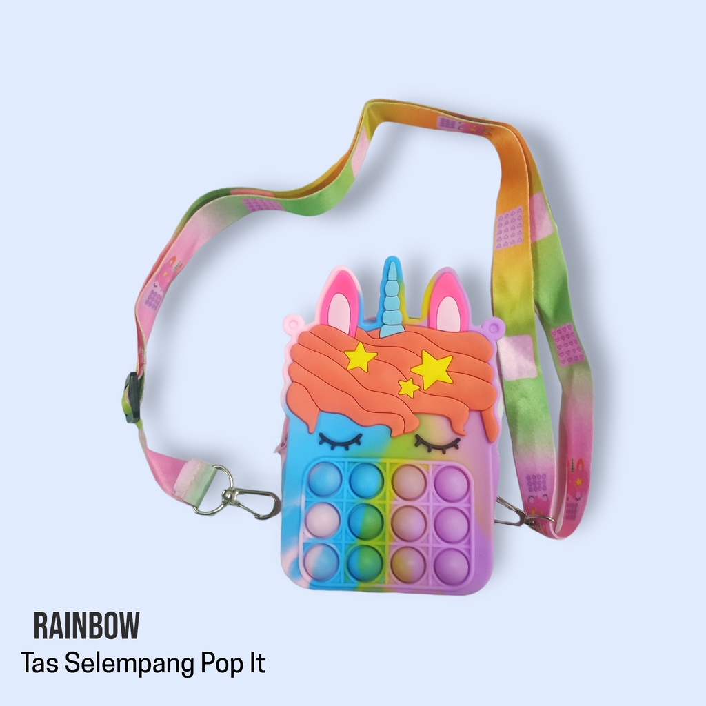 Tempat pensil pop it unicorn kotak pensil keren murah