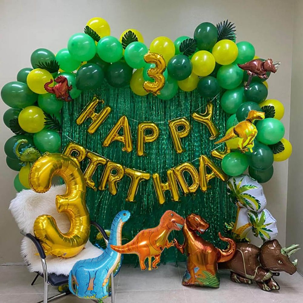 Balon Bentuk Dinosaurus 4d Bahan Aluminum Foil Untuk Dekorasi Pesta Ulang Tahun Anak