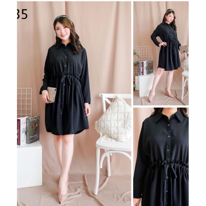 Tunik Hitam Panjang Polos Wanita / Tunik Hitam Murah / Tunik Hitam Terbaru