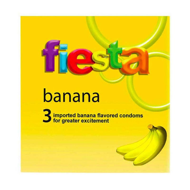 Fiesta Kondom Banana 3 Pcs - Alat Kontrasepsi