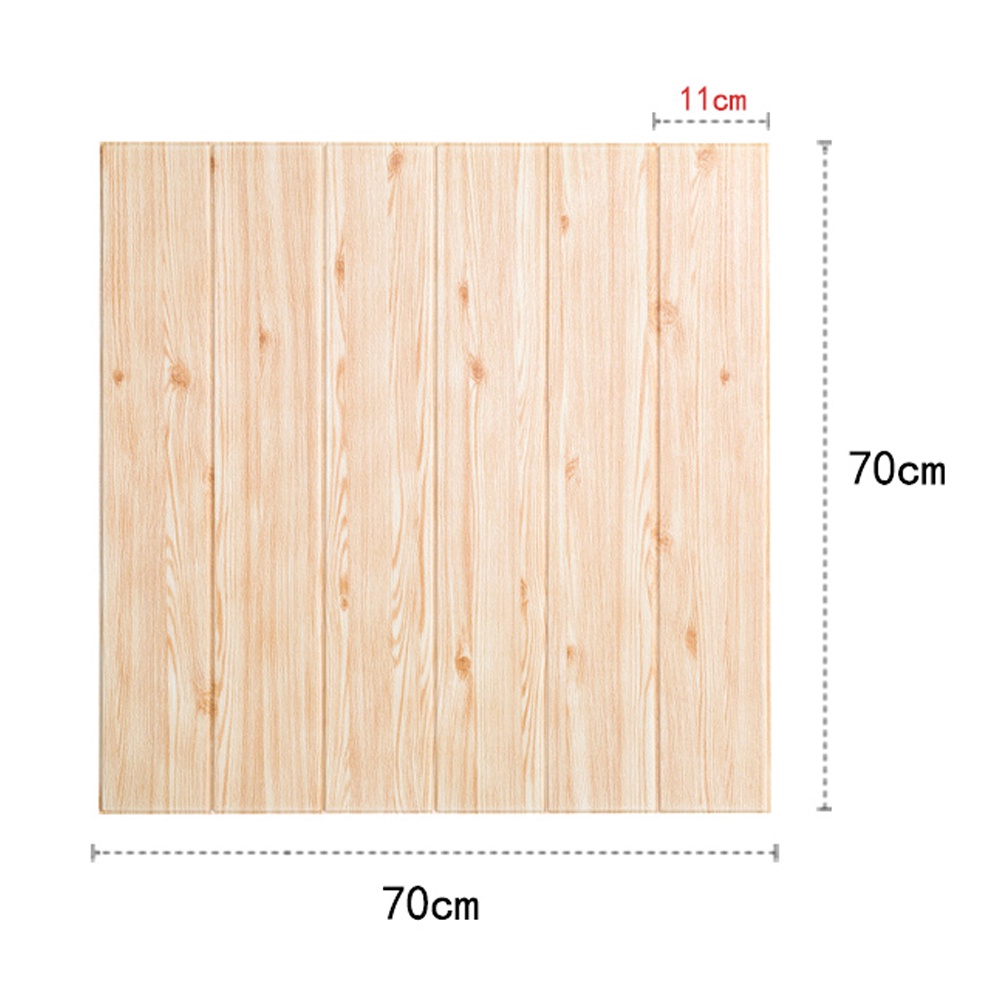 Wallpaper Dinding Foam Motif Kayu 3D serat kayu Stiker-8