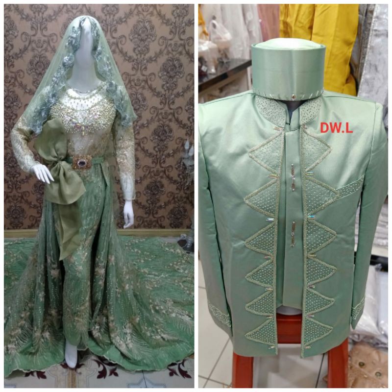 GAUN COUPLE PENGANTIN MEWAH/GAUN WEDING MODERN/GAUN
