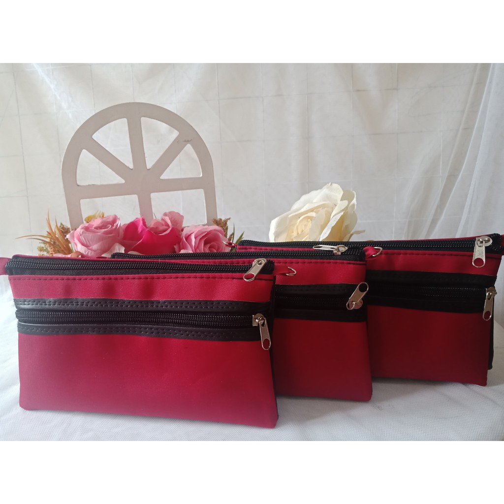 DOMPET WANITA/ DOMPET LIPAT WANITA/TAS DOMPET WANITA/DOMPET LIPAT WANITA/DOMPET LIPAT  MERAH POLOS