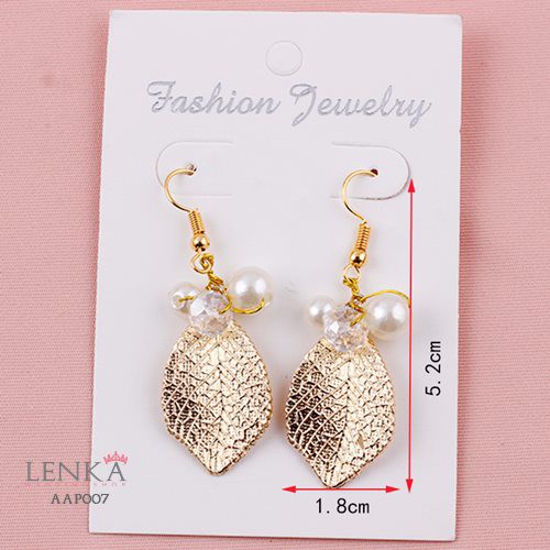 [READY STOCK] AKSESORIS ANTING WEDDING BRIDAL EARRINGS GOLD MODERN AAP007