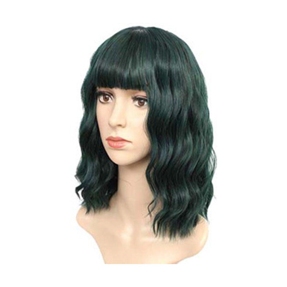 Wig / Rambut Palsu Wanita Model Panjang Bergelombang Dengan Poni Untuk Cosplay / Halloween