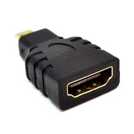 Micro HDMI Male to HDMI Female Adapter (Gold Plated)