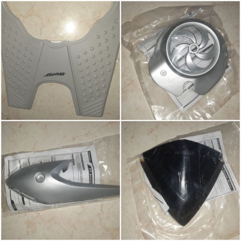 Aksesoris motor beat karbu warna silver