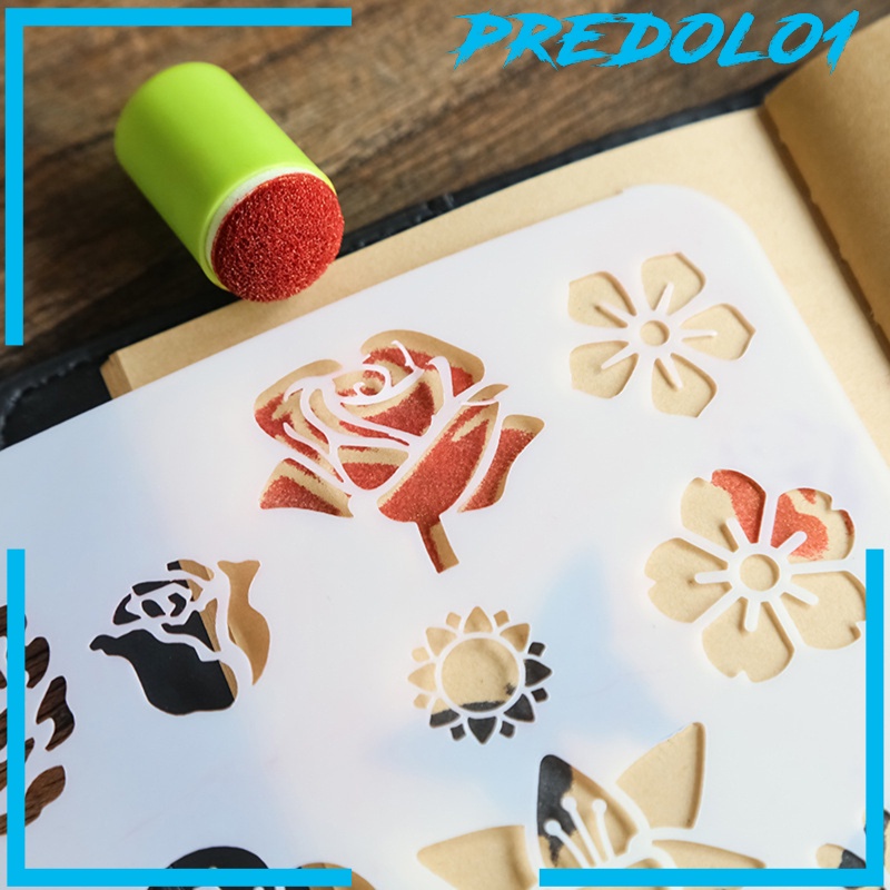 (Predolo1) 5pcs / Set Spons Daubers Jari Untuk Stempel Tinta Kartu / Kerajinan Tangan Anak