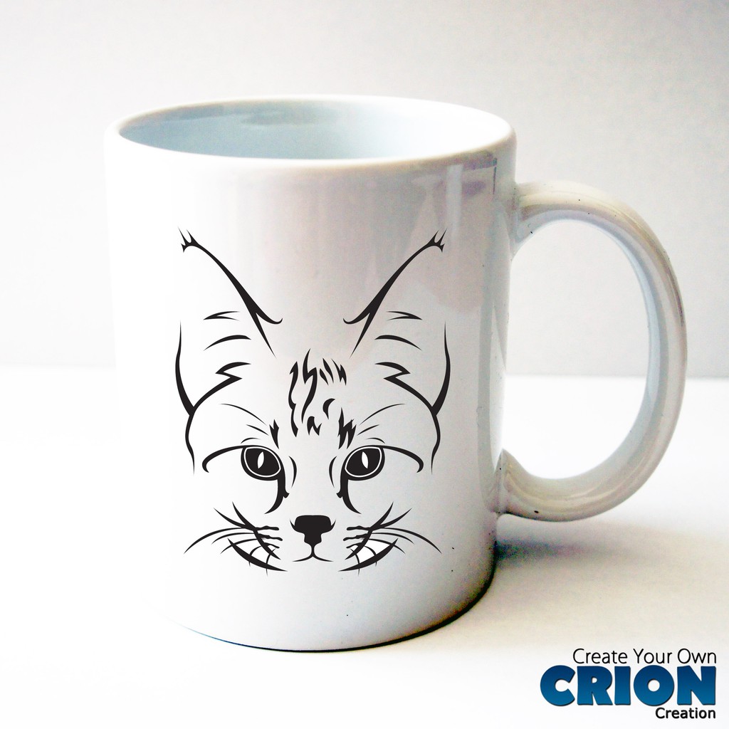 Gelas Mug Face Cat - Hadiah - Kado - By Crion