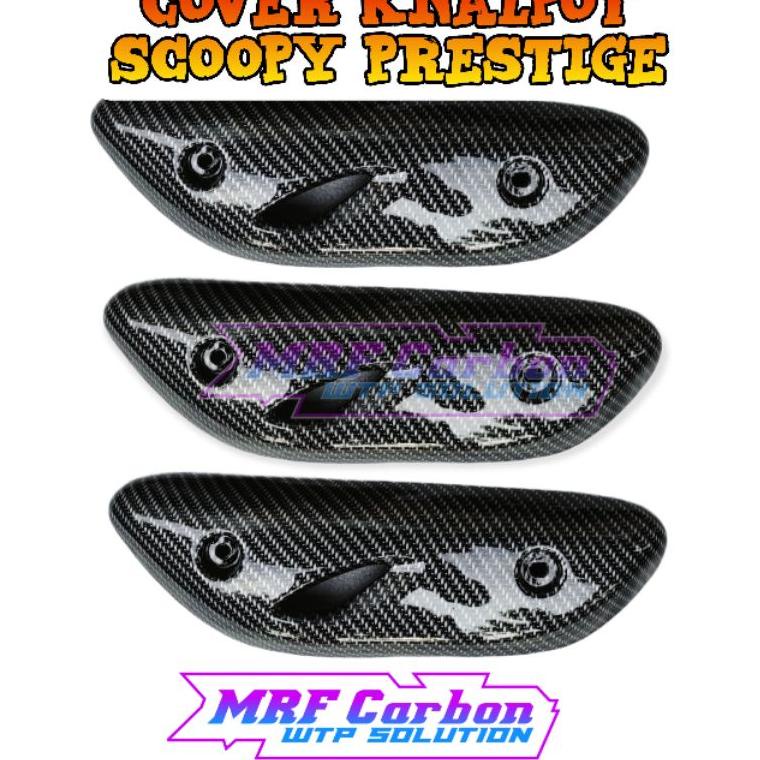 [KODE VJP8D] Cover knalpot scoopy 2021 carbon Tutup knalpot scoopy 2021