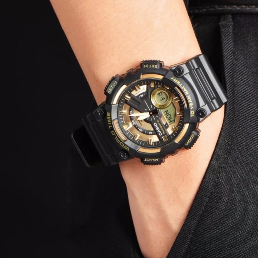 Casio Original AEQ-110W / AEQ-110W-2A Jam Tangan Digital Pria Hitam G-Shock