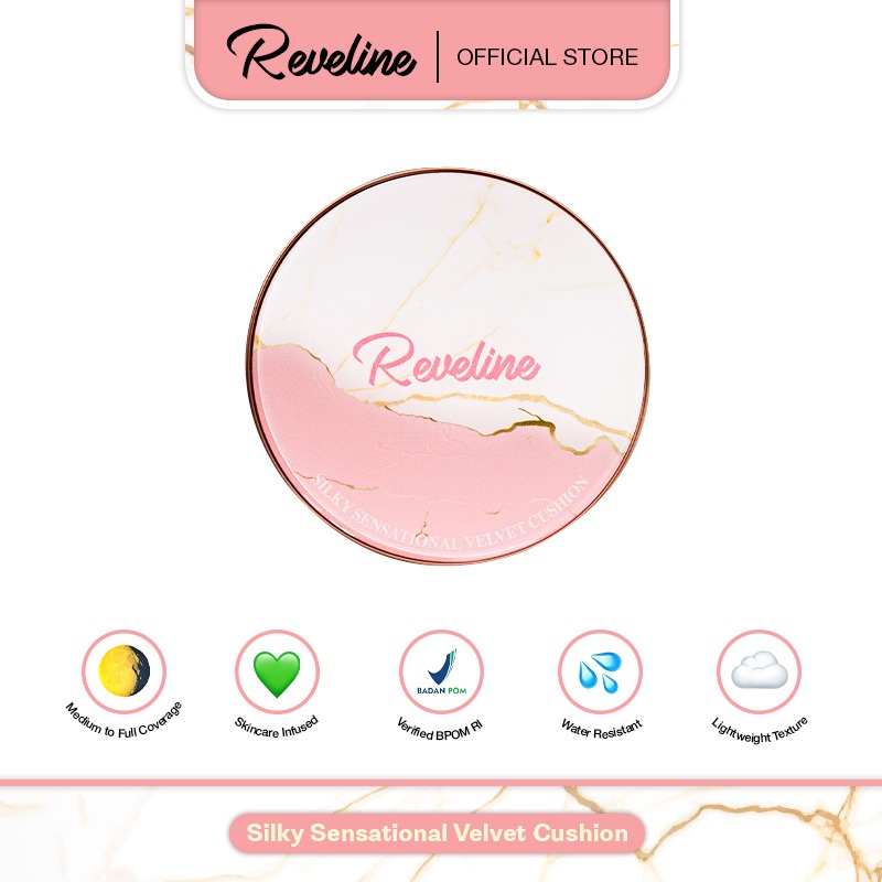 REVELINE Silky Sensational Velvet Cushion [ Free Puff Cushion* ]