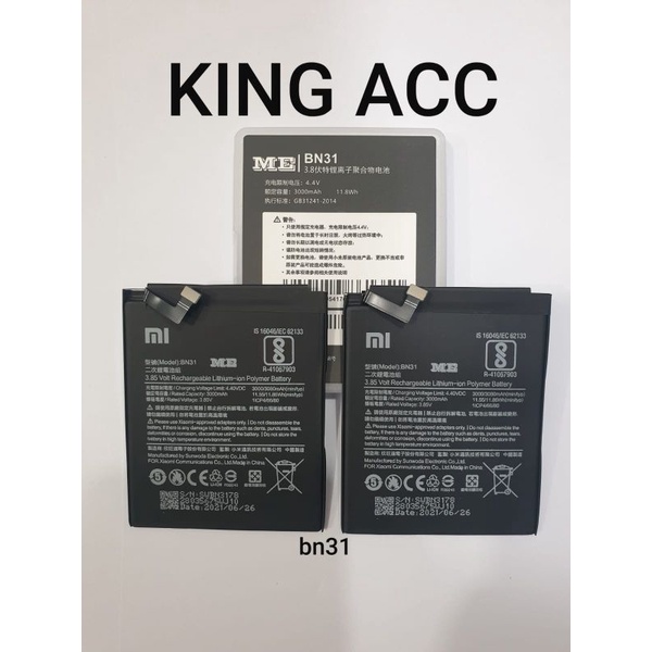 BATERAI BATRE BATERE BATTERY ME XIAOMI REDMI NOTE 5A MI5X MIA1 S2 BN31