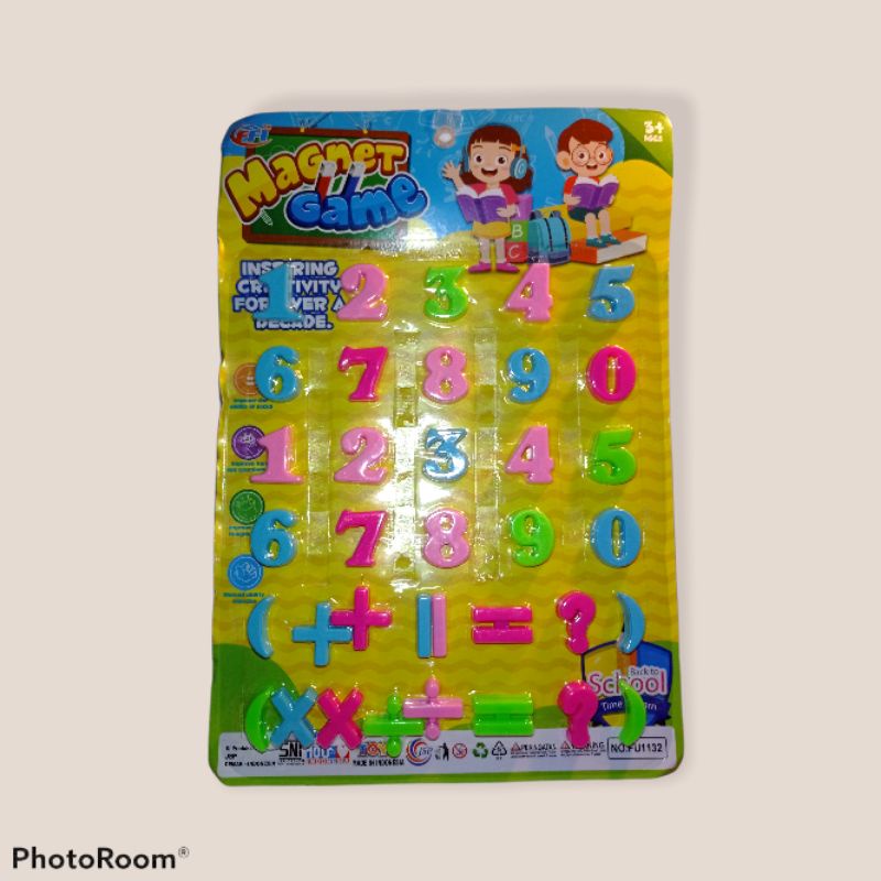 Mainan Edukasi Anak Angka Magnet | Abjad
