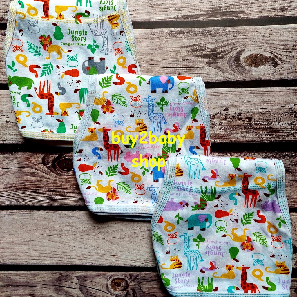 Popok bayi model tali motif full print warna Vinata isi 3 PCS