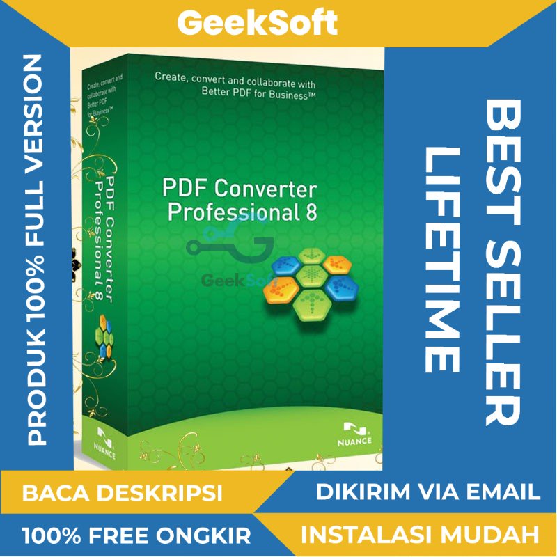 [FULL VERSION] Nuance Scansoft PDF Converter 8 Pro Lifetime - konversi PDF untuk mengubah dokumen PDF ke format lain dan sebaliknya, memudahkan manajemen dokumen