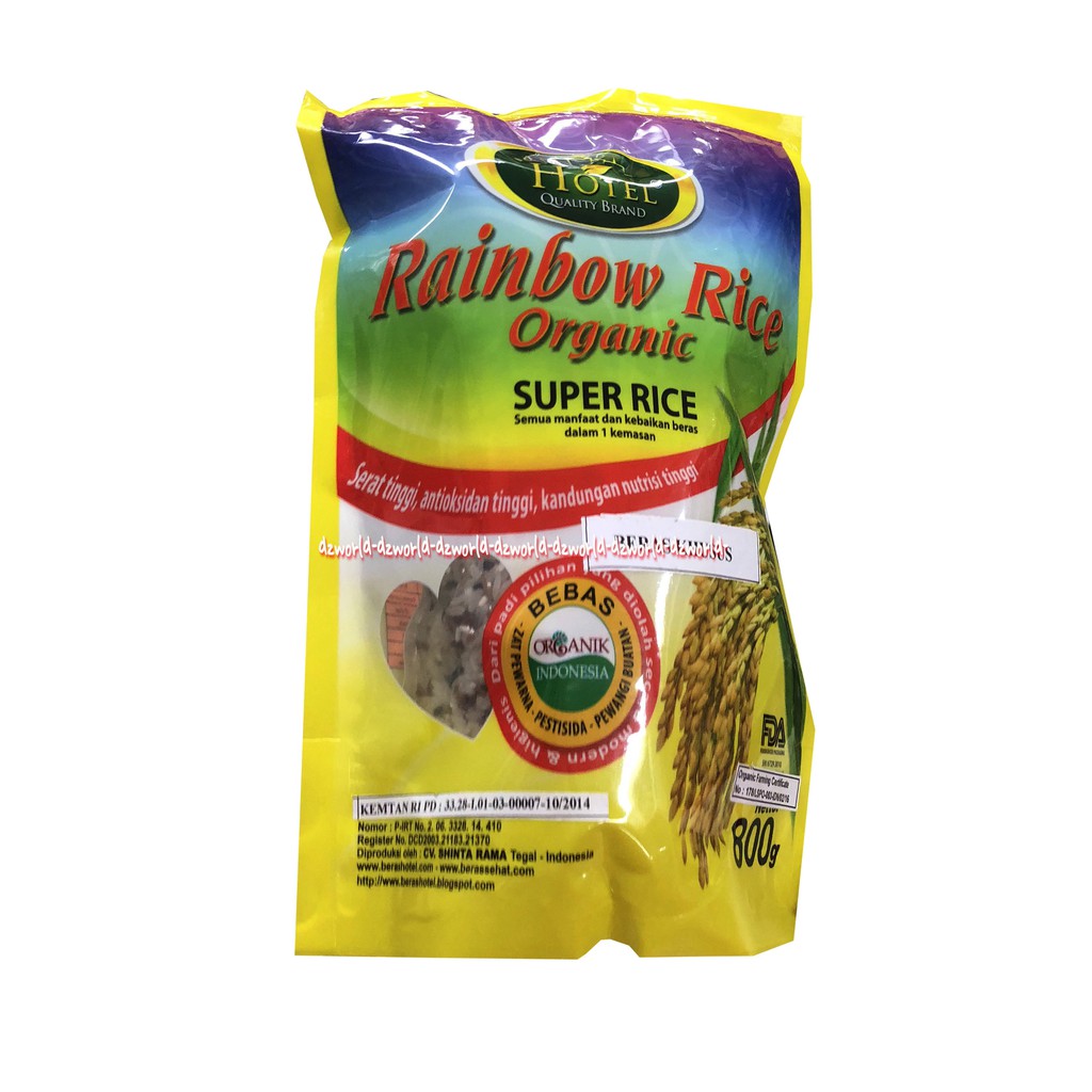 Hotel Rainbow Rice Organic Super Rice Beras Khusus 800gr Beras Antioksidan