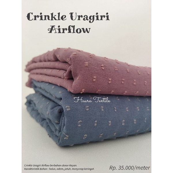 (BEST SELLER) KAIN CRINKLE URAGIRI AIRFLOW / CRINKLE DOTTY LEMBUT ADEM BAGIAN 2