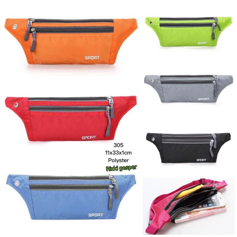 K.305 Tas waistbag pria wanita fashion style korea