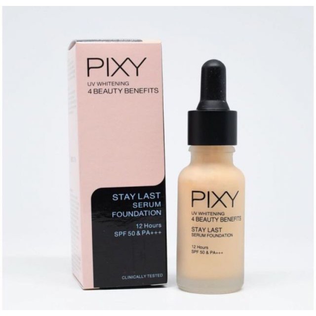 (BISA COD) Pixy Uv Whitening Stay Last Serum Foundation