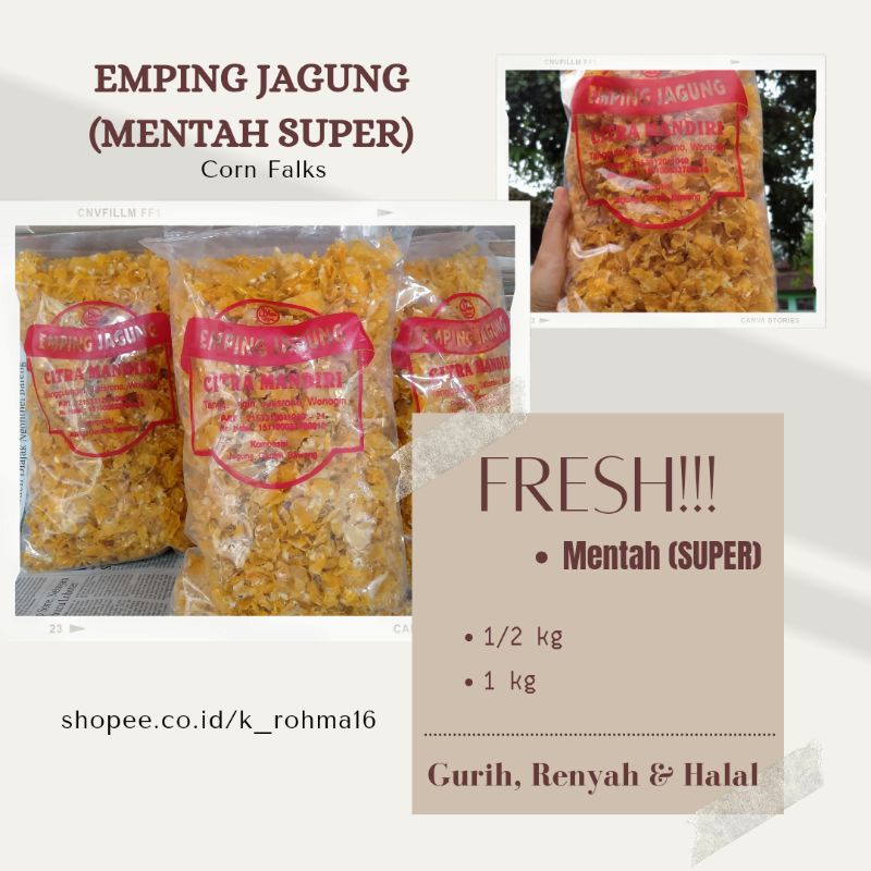 

Emping Jagung Corn Falks Mentah KWALITAS SUPER 1 KG