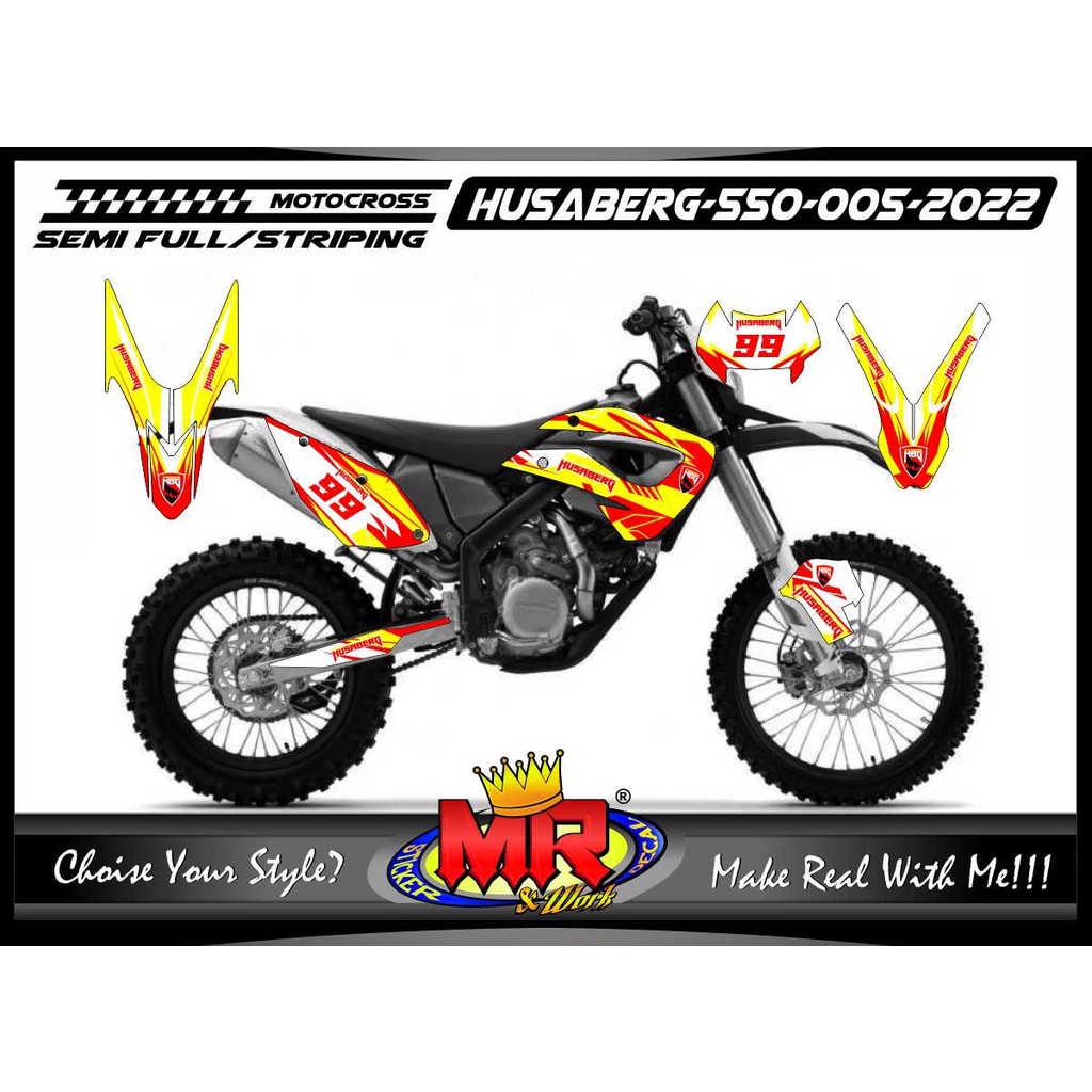 Decal Stiker Motocross Husaberg 550 Custom Striping Spesial Edition