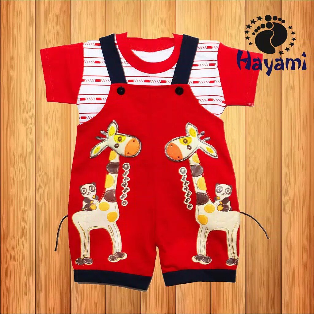 Kodok Bayi / Baju Bayi Jerapah ] Stelan Baju Kodok Bayi Cotton Murah Unisex Allsize 2-12 bulan