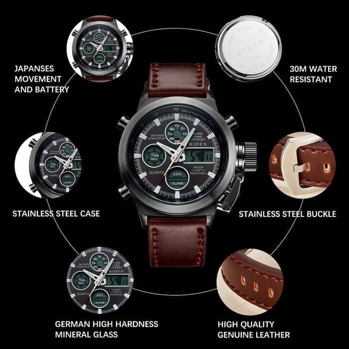 Jam Tangan Biden Pria Army Led Digital - Hijau Tua