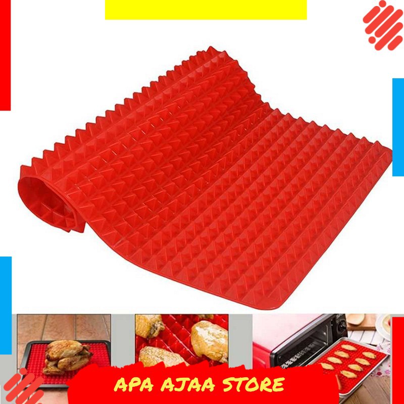 Best Seller ! Aihogard Alas Masak Pyramid Silicone Non-stick Oven Mat - JJ1370-01