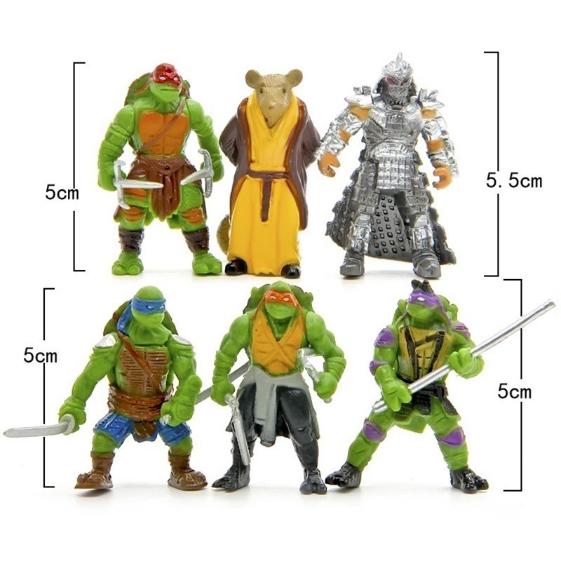 Mutant Ninja Turtles TMNT Mini Figures Action Figures Toy Set Classic Toys Kids