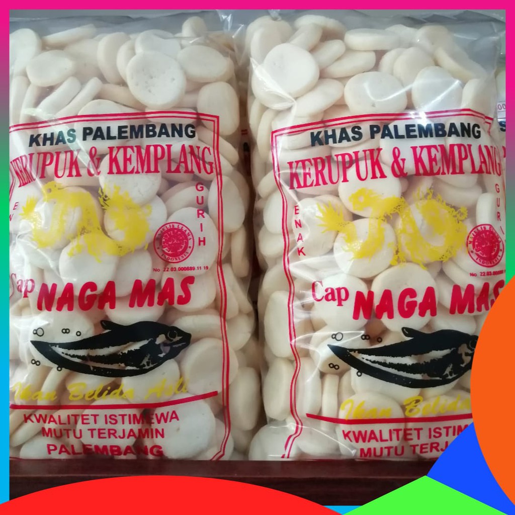 

Kemplang Koin Kerupuk Palembang Mini Naga Mas 500 Gram Halal 100%