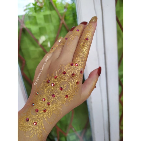 GOLD HENNA MINI CONE JANNATI 10 gram HENNA EMAS HENA GOLD CRAFT