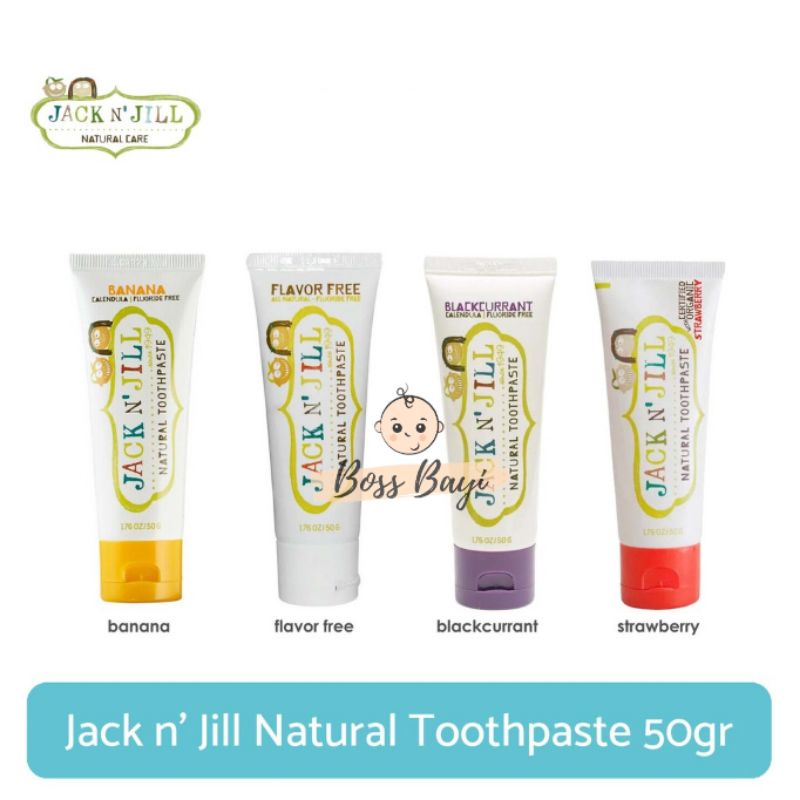 JACK N JILL Pasta Gigi Bayi Anak / Odol / Toothpaste Organic Aman Tertelan