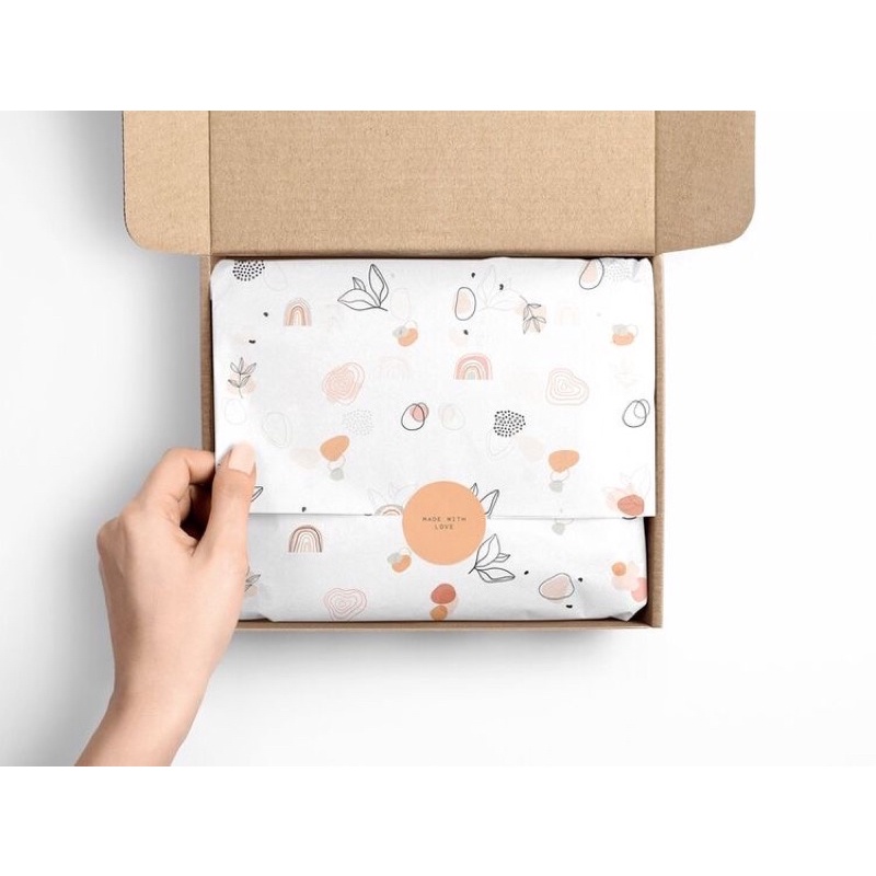 

custom wrapping paper kertas pembungkus size 19x44 cm kertas tissue dorlsag packaging bungkus kertas